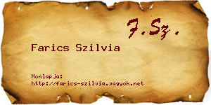 Farics Szilvia névjegykártya
